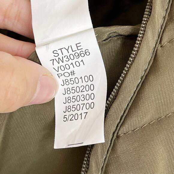 Lucky Brand Quilted Liner Jacket Olive Green Small S Full Zip Lightweight Womens - Picture 12 of 13